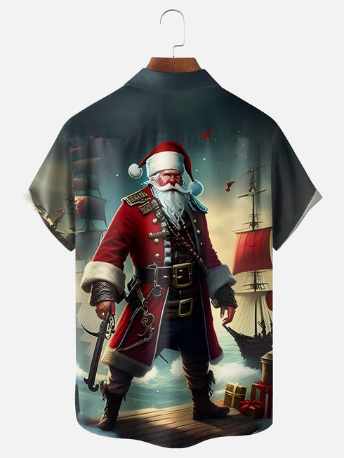 Men's Christmas Funny Graphic Short Sleeve Hawaiian Shirt